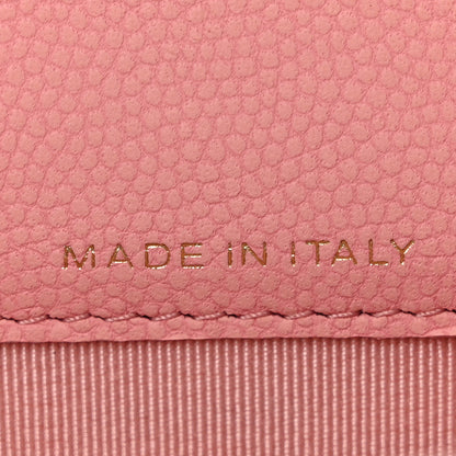 Chanel Caviar Chevron Quilted Flap Card Holder Pink 7 of 10
