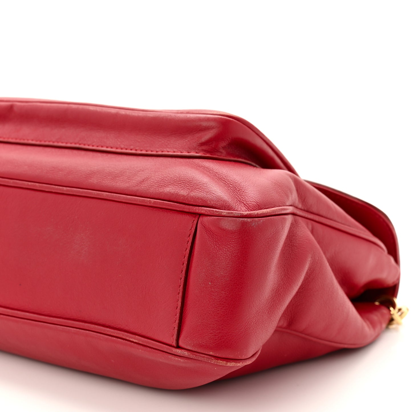 Calfskin Gancini Chain Shoulder Bag Red