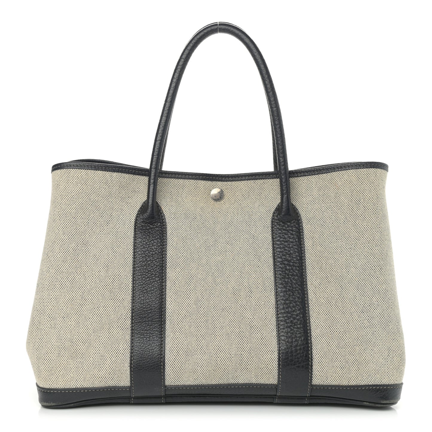 Twill H Negonda Garden Party 36 MM Tote Ecru Black