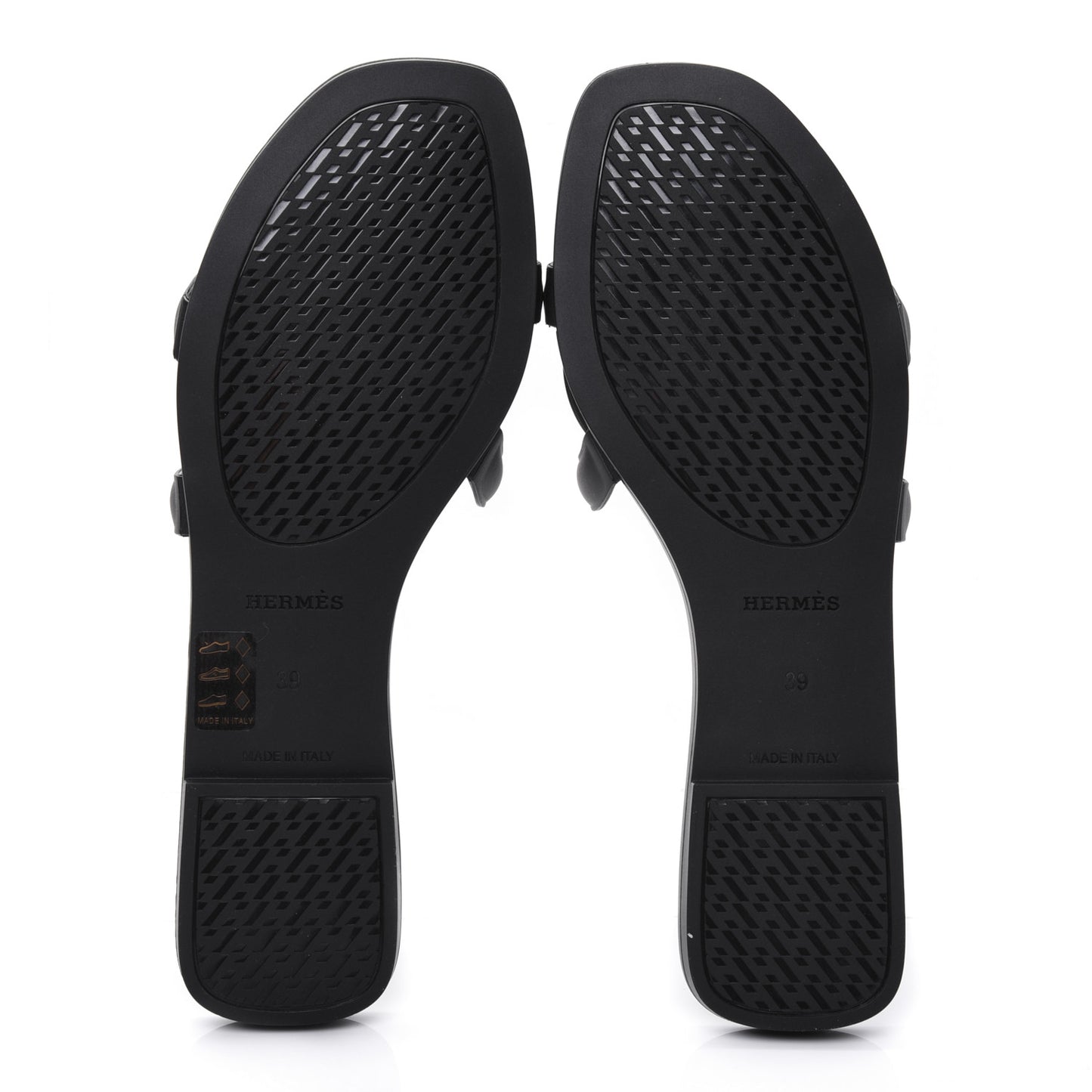Rubber Aloha Sandals 39 Black