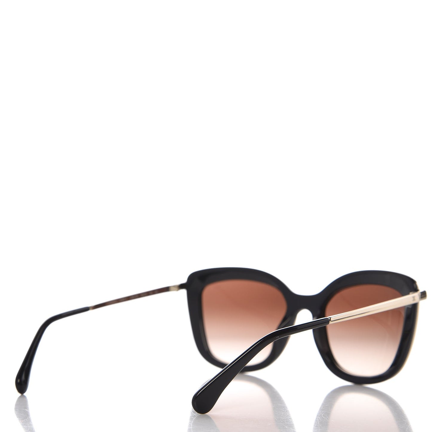 Acetate Quilted Metal Butterfly Sunglasses 4238-A Black