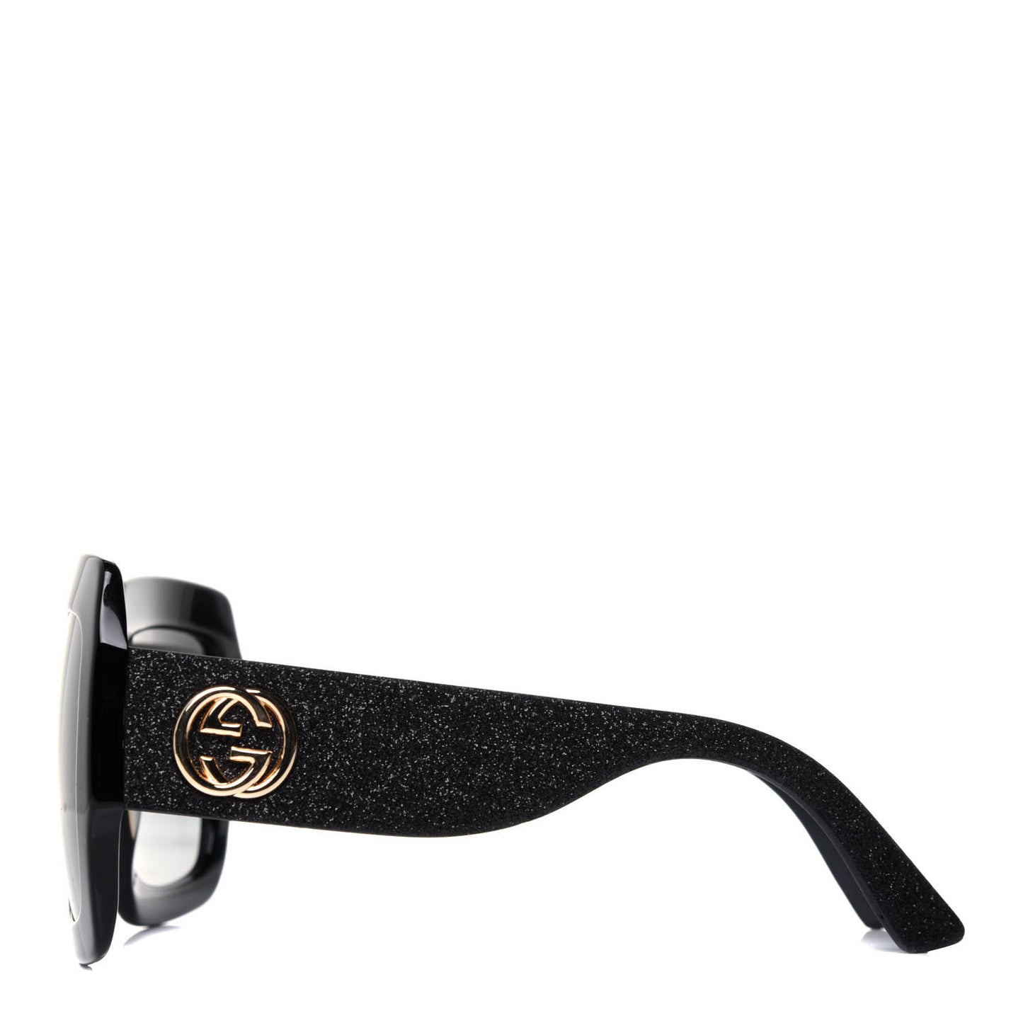 Square Frame Glitter GG0102S Sunglasses Black