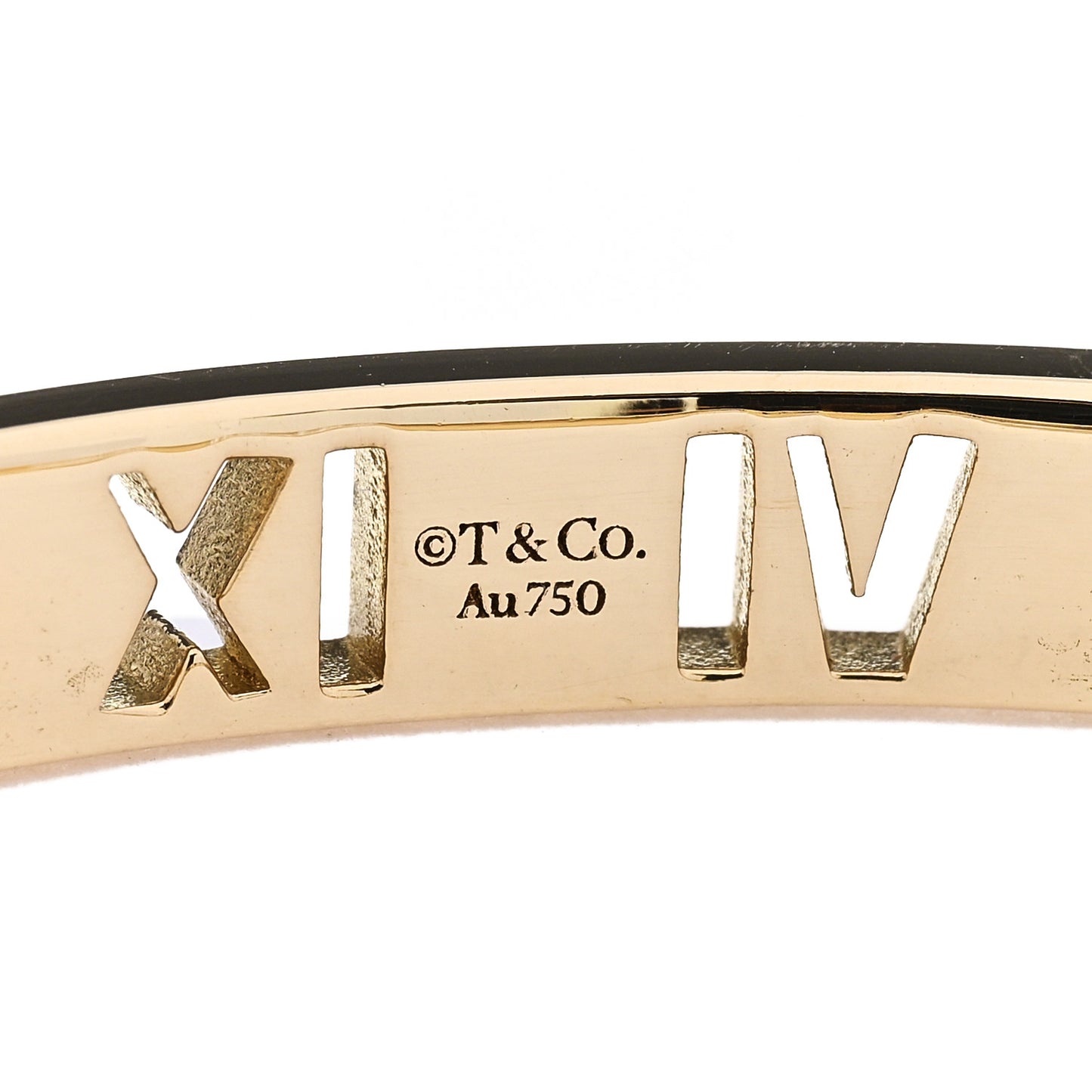 18K Yellow Gold Diamond Atlas Pierced Hinged Bangle Bracelet