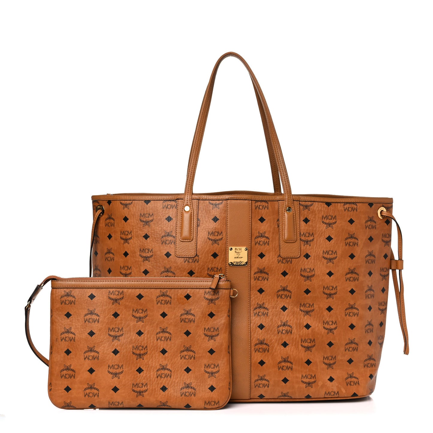 Visetos Large Liz Reversible Shopper Tote Cognac