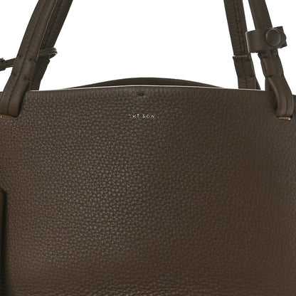 The Row Grained Calfskin Park Tote Three Dark Taupe 8 of 10