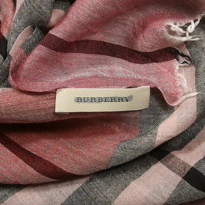 Burberry Silk Wool Gauze Giant Check Scarf Red 3 of 3