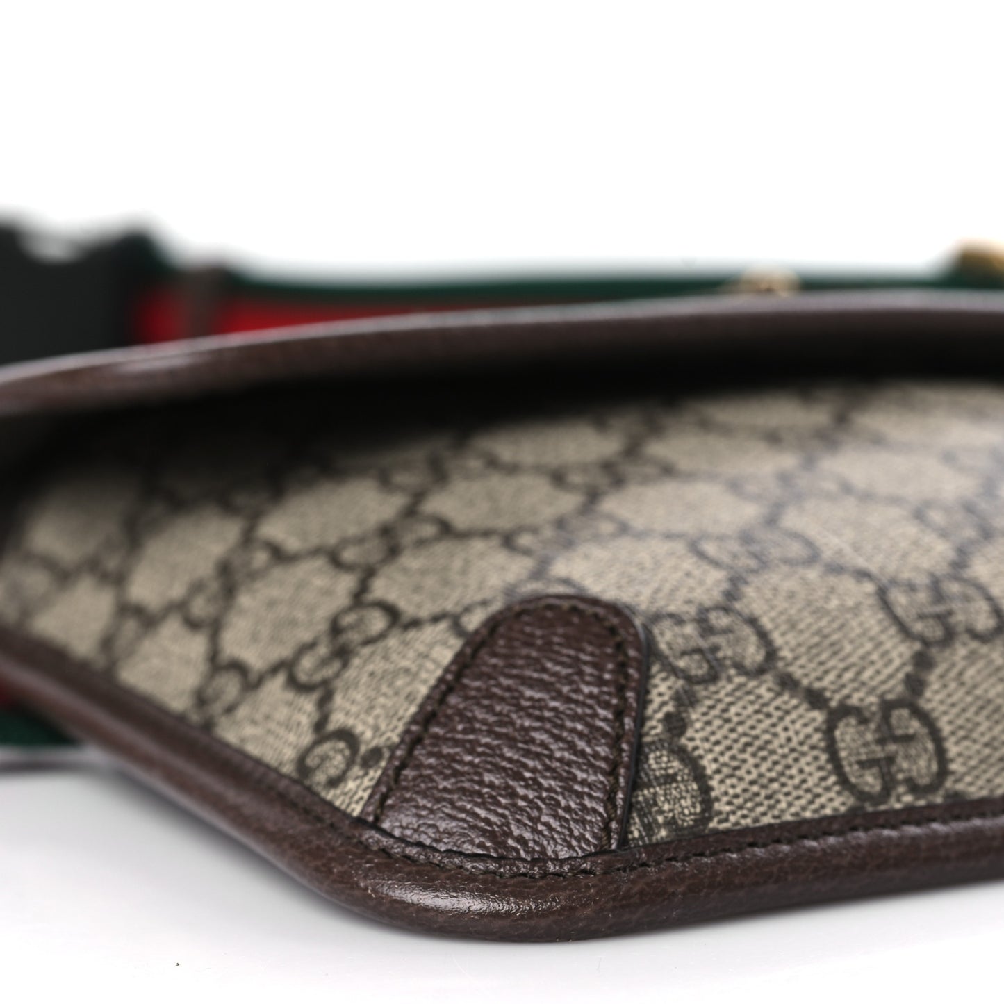 GG Supreme Monogram Neo Vintage Web Belt Bag Brown