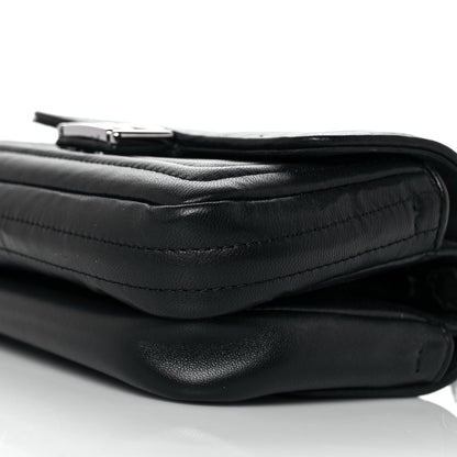 Fendi Shiny Nappa Trapuntata Micro Double Baguette Black 10 of 10