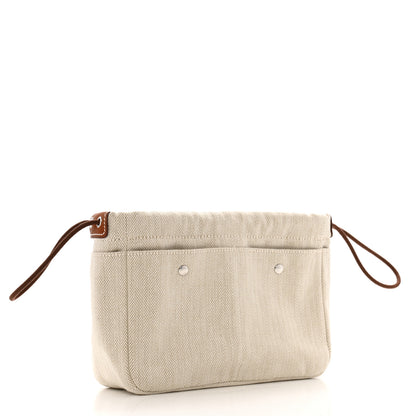 Hermes Canvas Barenia Fourbi 20 PM Pouch Naturel Fauve 3 of 9