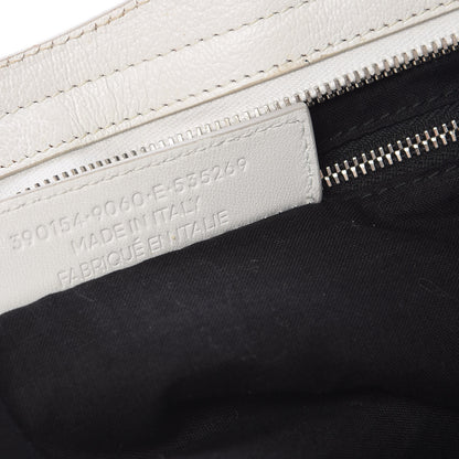 Balenciaga Chevre Silver Metallic Edge Hardware City White 7 of 15