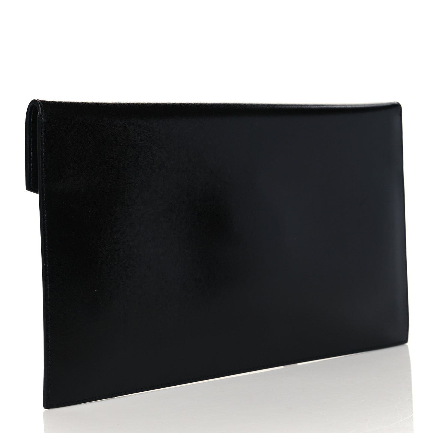 Smooth Shiny Calfskin Monogram Uptown Pouch Black