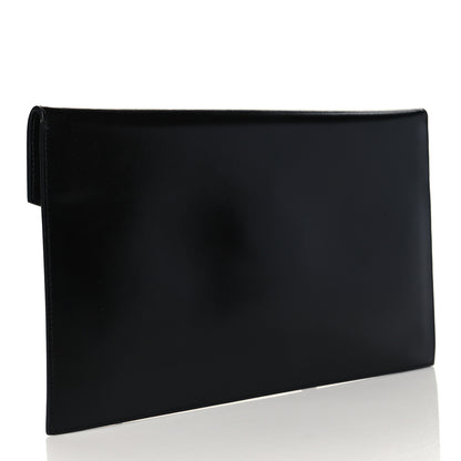Saint Laurent Smooth Shiny Calfskin Monogram Uptown Pouch Black 4 of 11