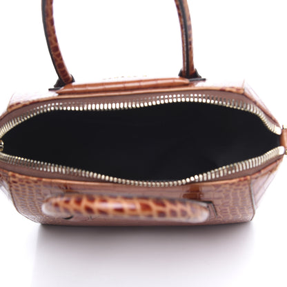 Givenchy Calfskin Crocodile Embossed Small Antigona Cognac 4 of 13