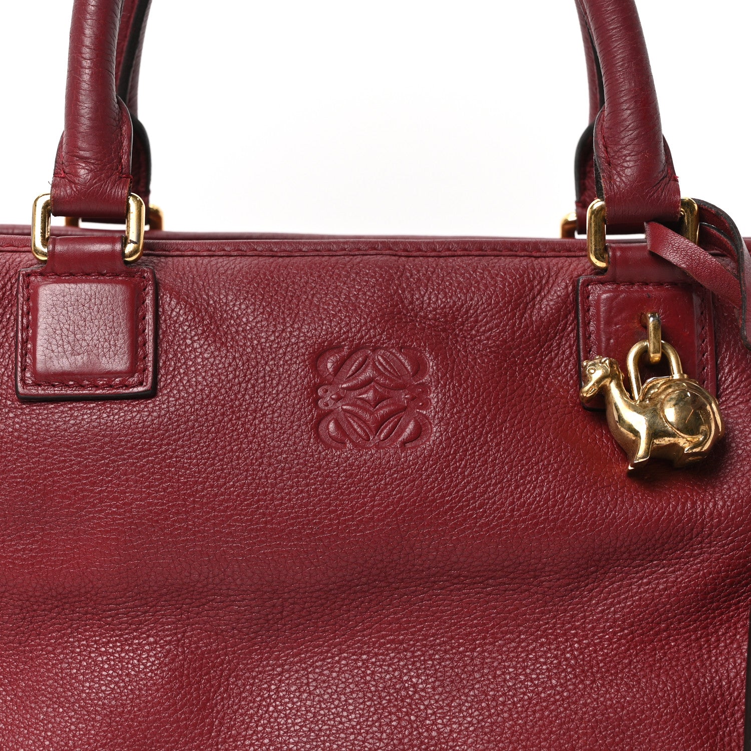 Loewe Calfskin Amazona 36 Burgundy 7 of 9