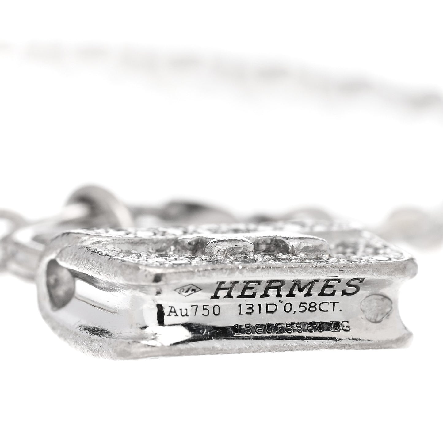 18K White Gold Diamond Constance Amulettes Bracelet LG