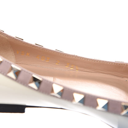 Valentino Garavani Patent Rockstud Ballerina Flats 35.5 Ivory Poudre 11 of 11