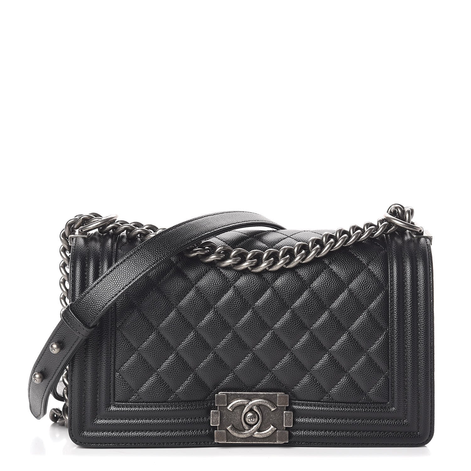 Chanel Caviar Quilted Medium Boy Flap Black 1 of 13