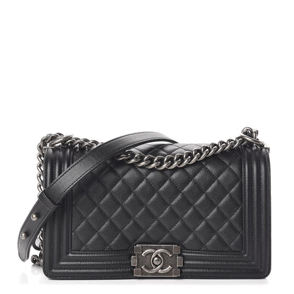 Chanel Caviar Quilted Medium Boy Flap Black 1 of 13