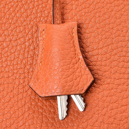 Hermes Taurillon Clemence Birkin 40 Orange 24 of 35