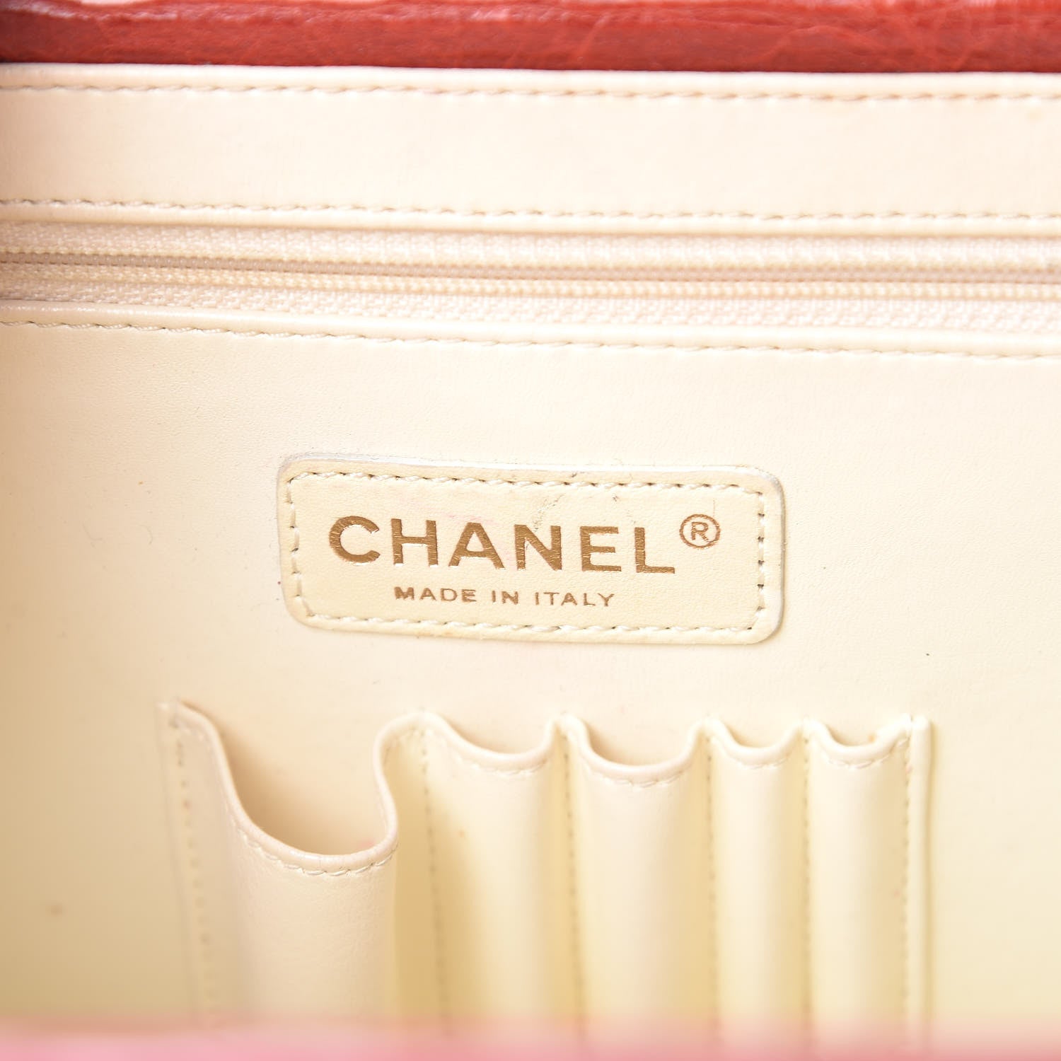 Chanel Glazed Calfskin Quilted Vanity Case Red 6 of 17