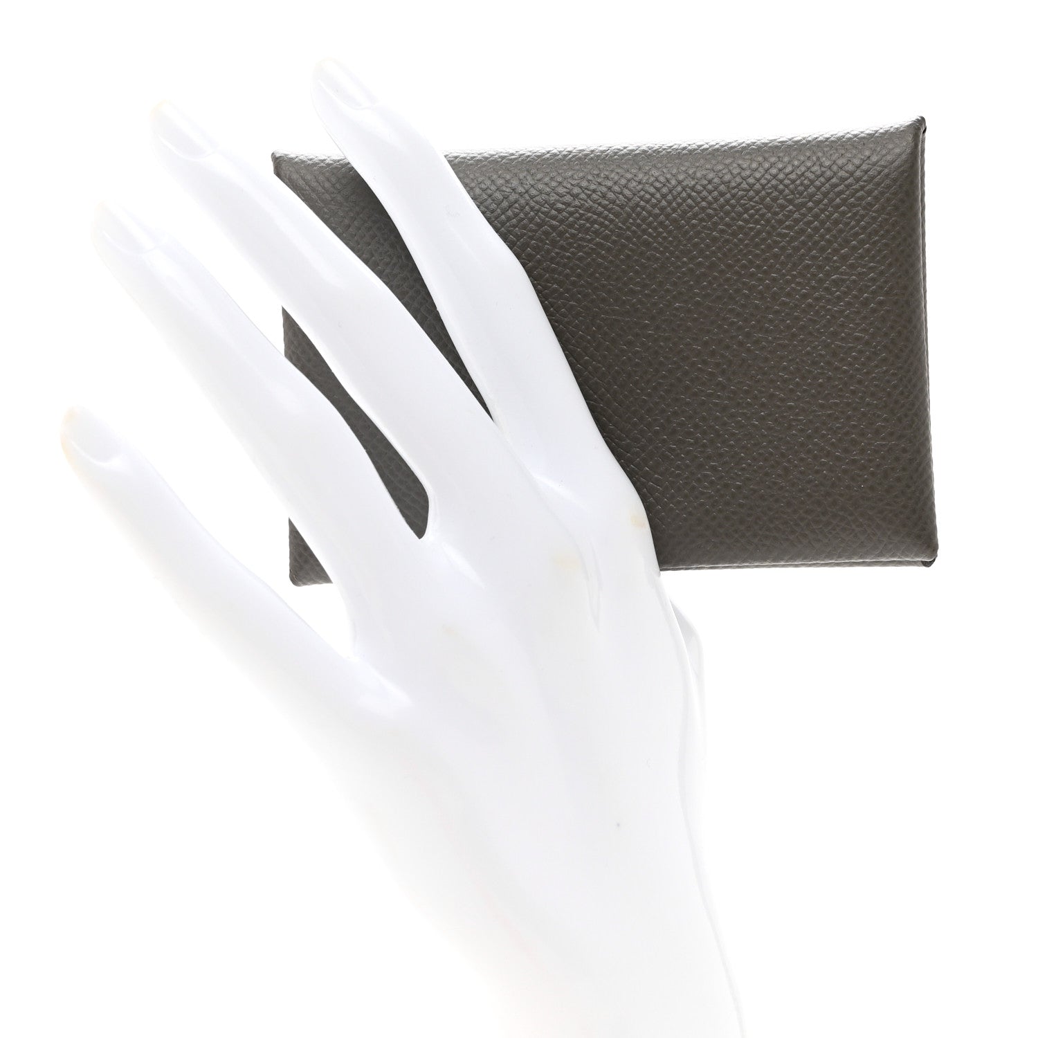 Hermes Epsom Calvi Card Case Gris Meyer 2 of 7