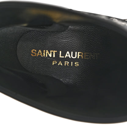 Saint Laurent Calfskin Star Studded Ankle Booties 38 Black 7 of 8