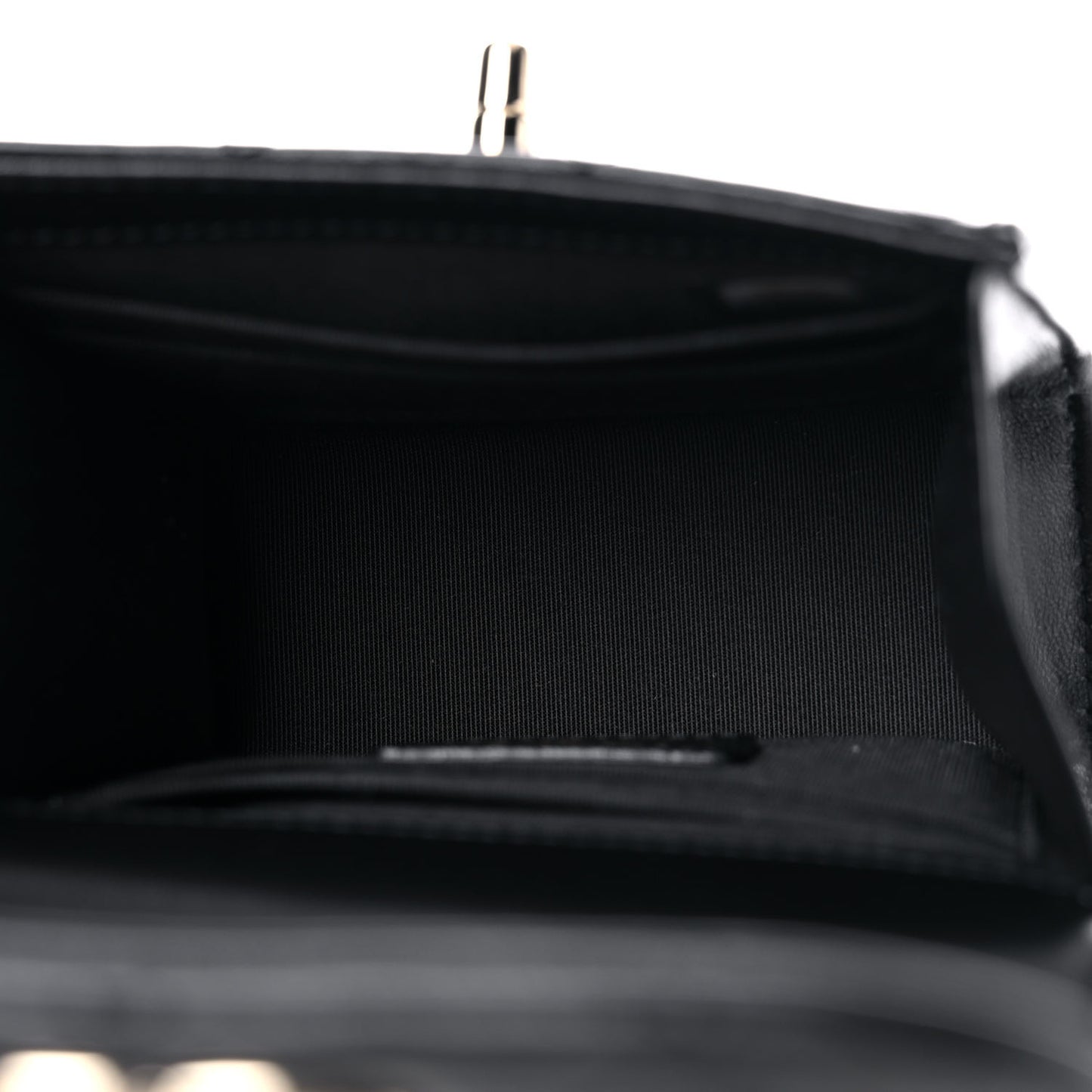 Lambskin Quilted Mini Trendy CC Chain Wallet Black