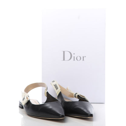 Christian Dior Lambskin Ribbon J'Adior Slingback Ballet Flats 41 Black 10 of 10