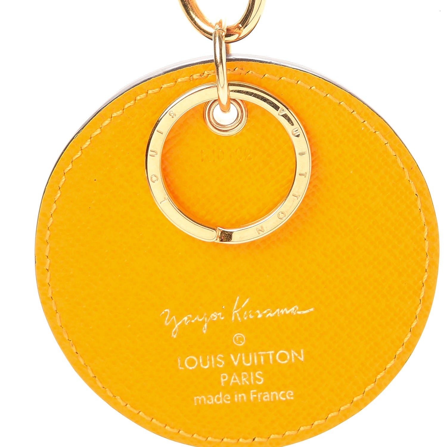 Louis Vuitton Monogram Kusama Town Key Ring Yellow 3 of 7