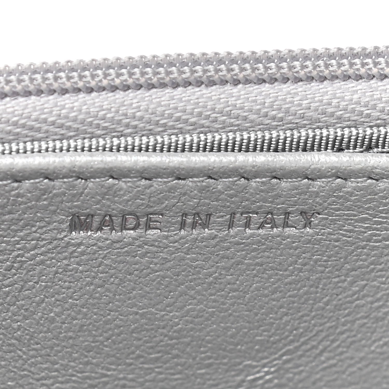 Chanel Glittered Metallic Caviar Quilted Wallet On Chain WOC Silver 7 of 11