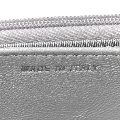 Chanel Glittered Metallic Caviar Quilted Wallet On Chain WOC Silver 7 of 11