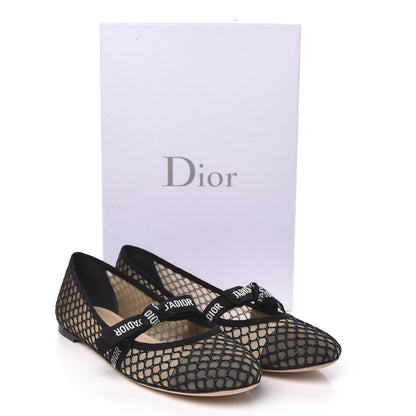 Christian Dior Resille Ribbon Miss J'Adior Ballet Flat 41 Black 8 of 8