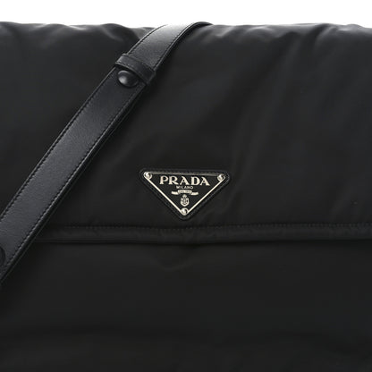 Prada Re-Nylon Vitello Padded Large Flap Shoulder Bag Black 6 of 8