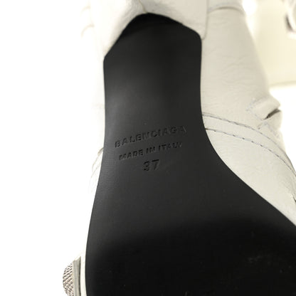 Balenciaga Agneau Arena Cagole 90mm Boots 37 Optic White Silver 6 of 10