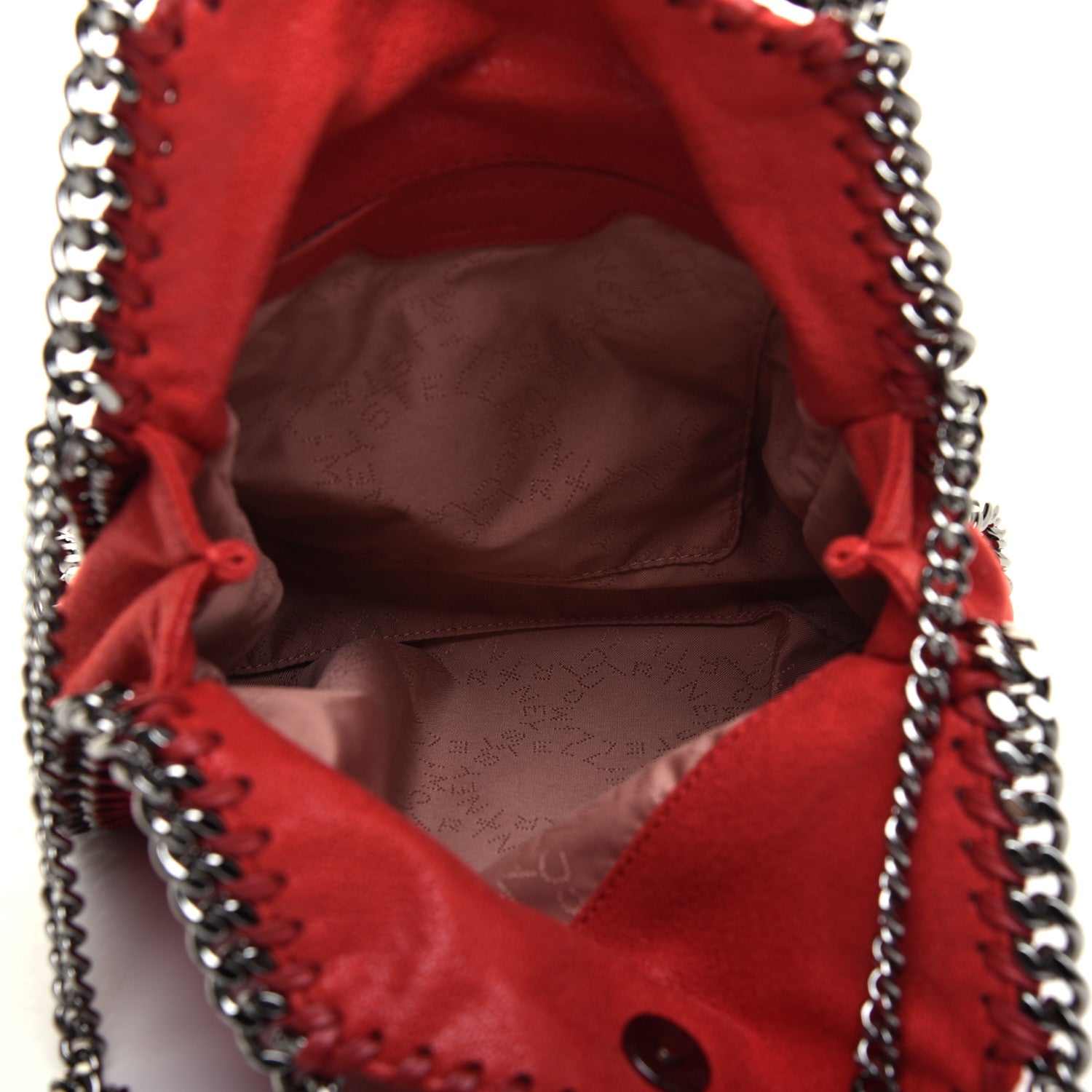 Stella McCartney Shaggy Deer Mini Falabella Fold Over Tote Lipstick 5 of 10