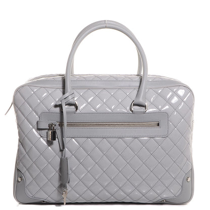 Chanel Vinyl Calfskin Viaggio Travel Bag Light Grey 1 of 8