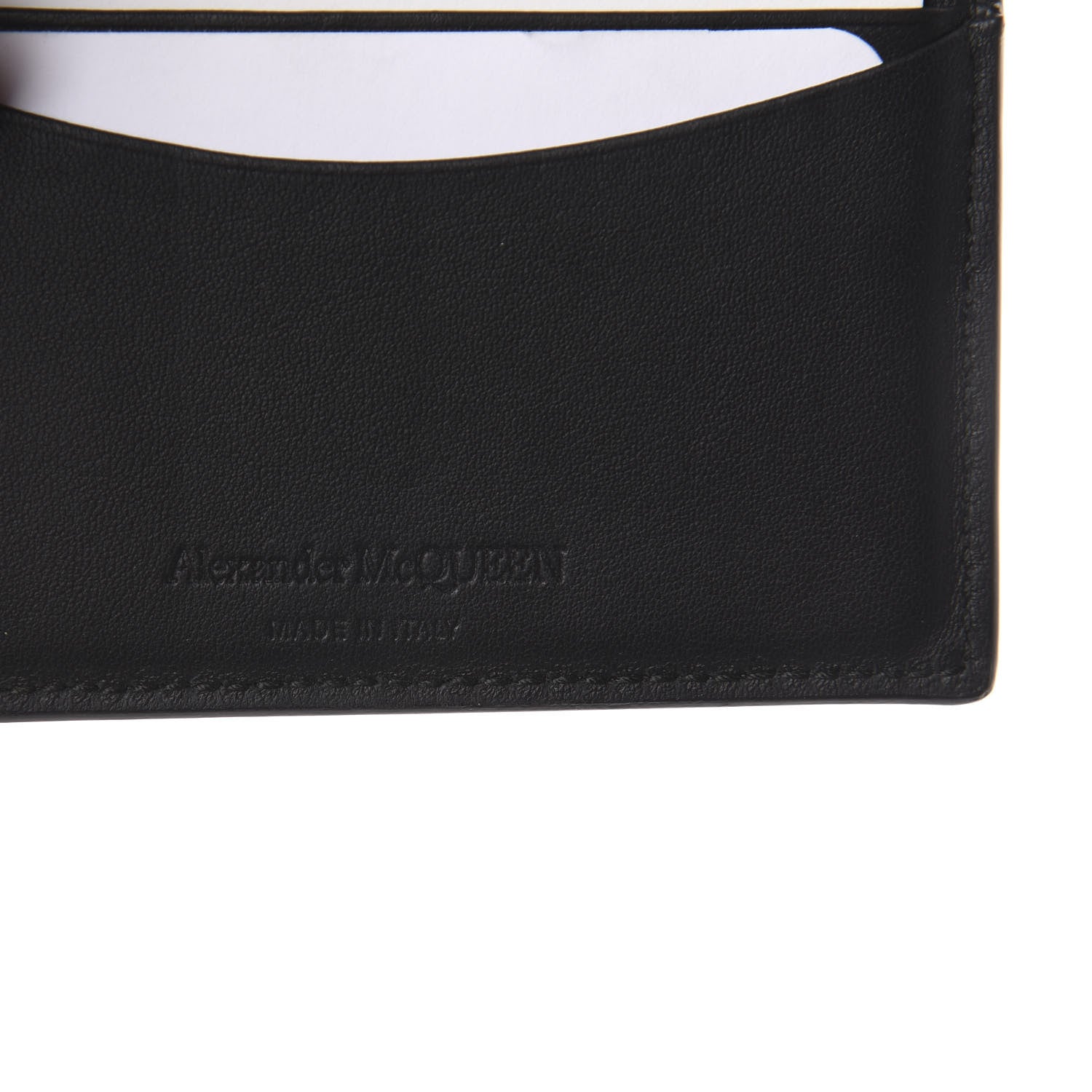 Alexander McQueen Grained Calfskin Skull Card Holder Black 5 of 5