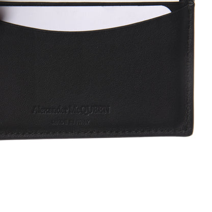 Alexander McQueen Grained Calfskin Skull Card Holder Black 5 of 5