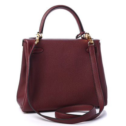 Hermes Togo Kelly Retourne 25 Rouge H 3 of 11