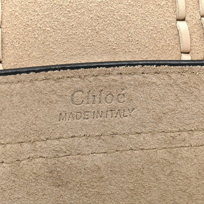 Chloe Calfskin Braided Medium Hudson Shoulder Bag Abstract White 7 of 10