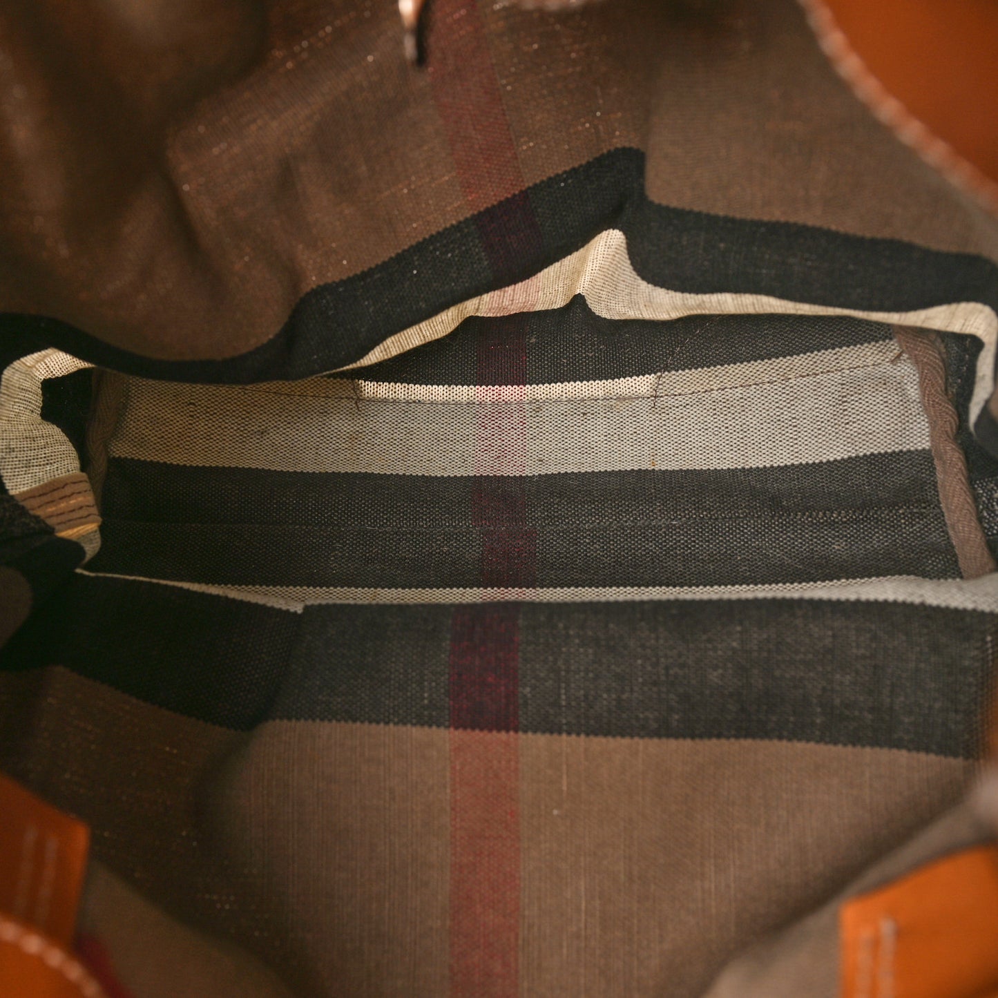 Canvas Mega Check Medium Ashby Hobo Saddle Brown