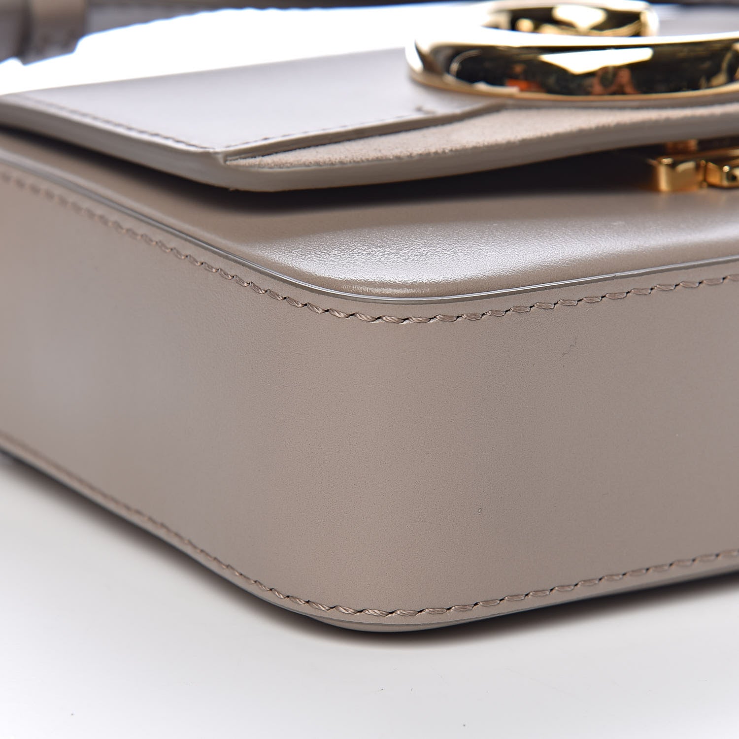 Chloe Shiny Calfskin Suede Mini C Bag Motty Grey 8 of 10