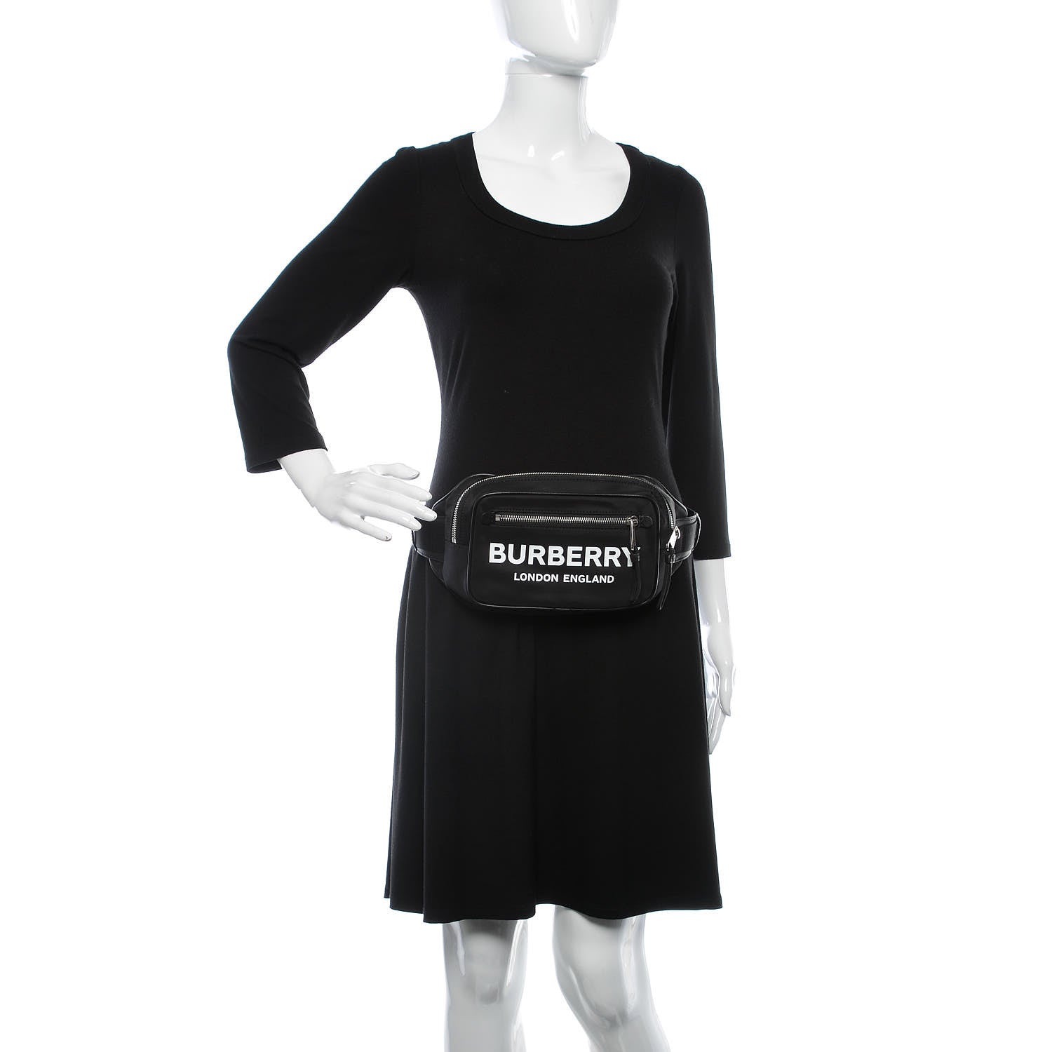 Burberry Econyl Logo Print Bum Bag Black 2 of 9