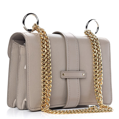 Chloe Shiny Goatskin Calfskin Aby Chain Shoulder Bag Motty Grey 3 of 10
