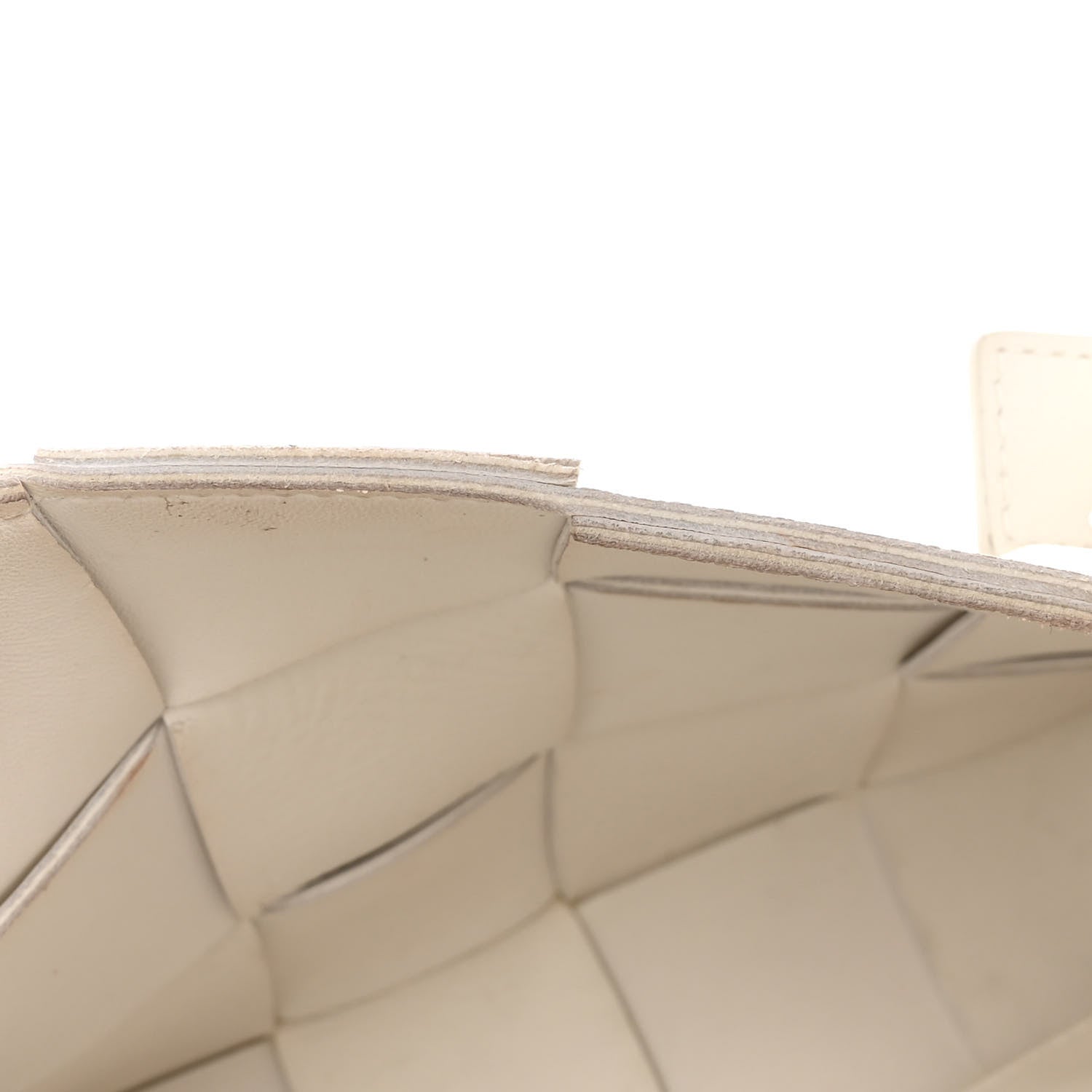 Bottega Veneta Lambskin Maxi Intrecciato Cassette Crossbody Bag White 7 of 12