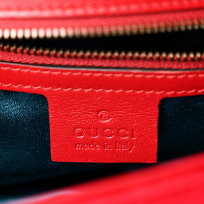 Gucci Velvet Matelasse Small GG Marmont Shoulder Bag Hibiscus Red 6 of 10