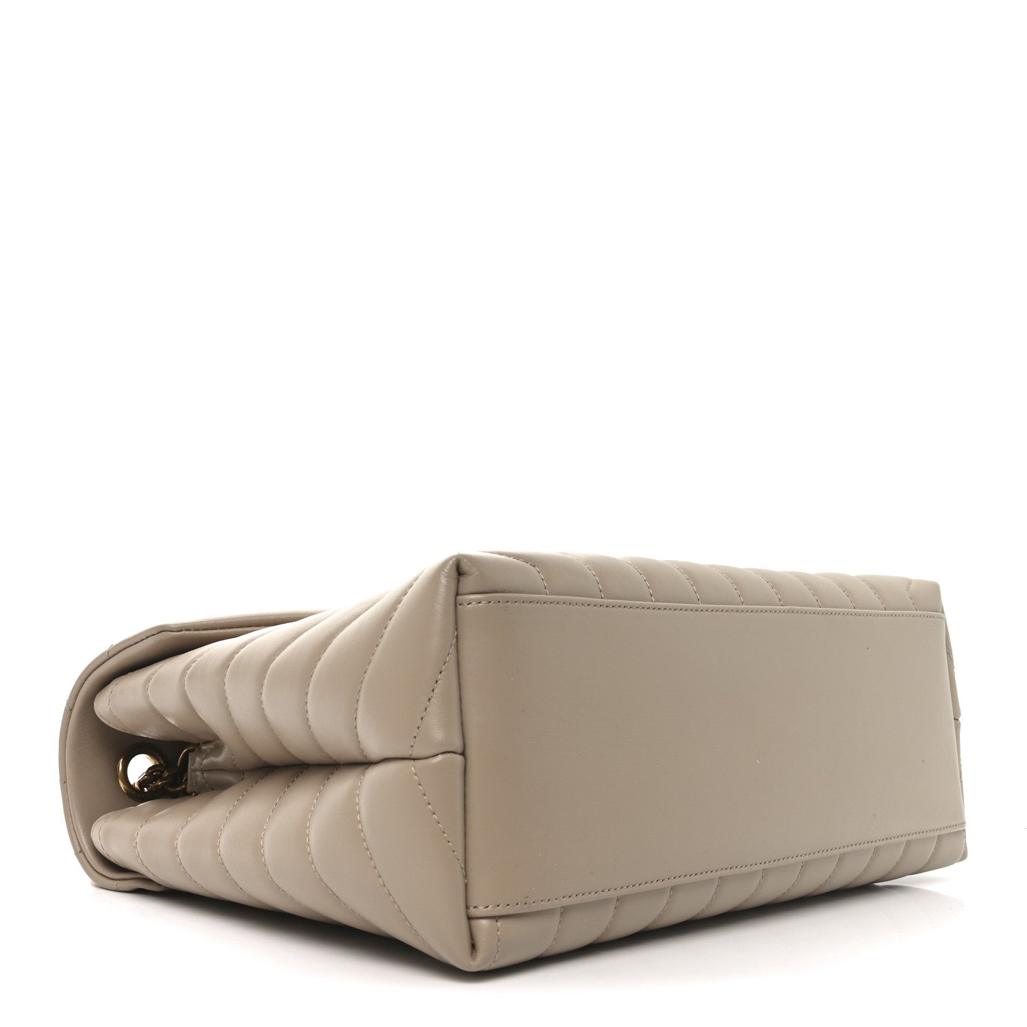 Saint Laurent Calfskin Y Quilted Monogram Medium Loulou Chain Satchel Dark Beige 4 of 10