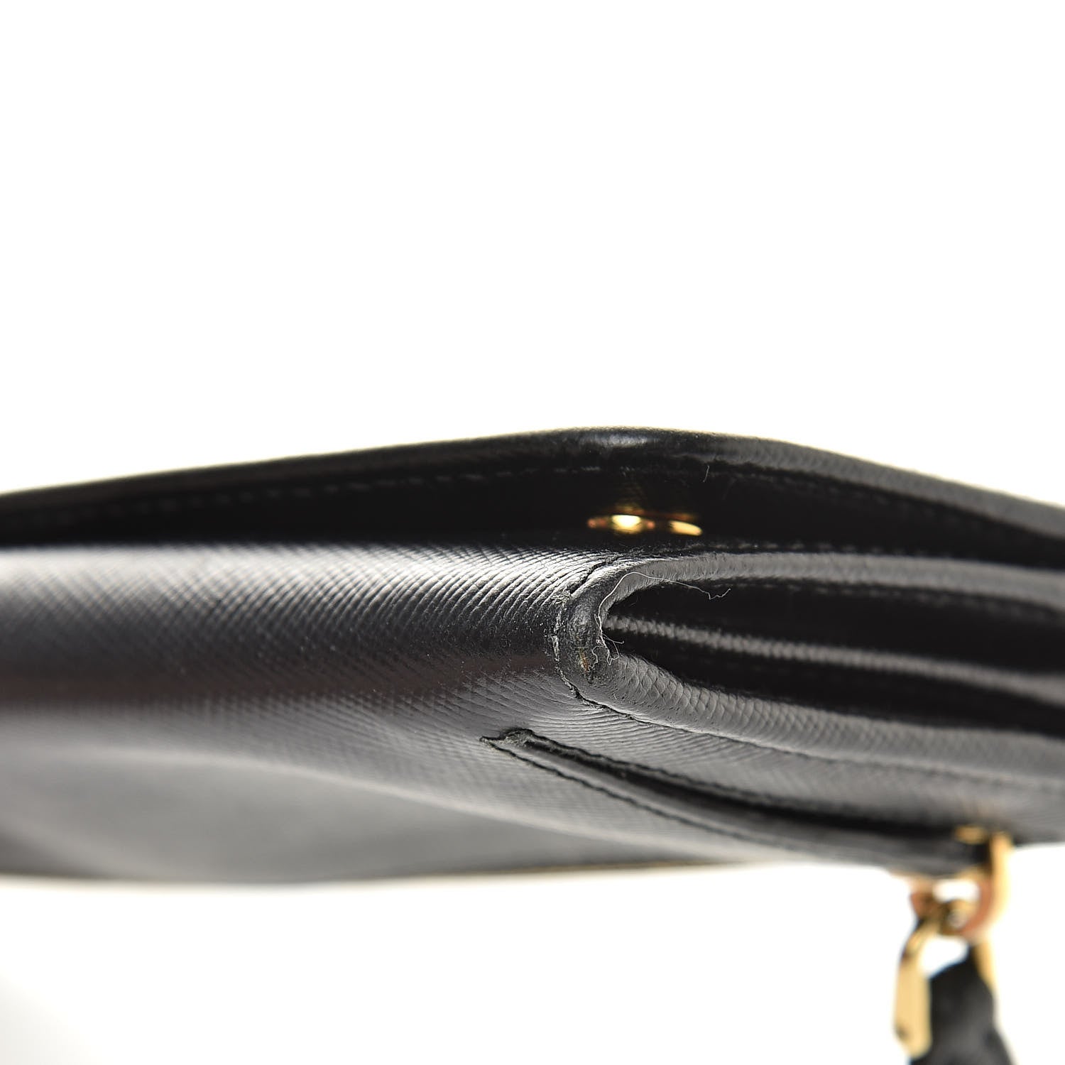 Prada Saffiano Continental Flap Wallet Black 9 of 10
