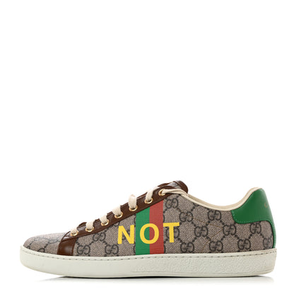 Gucci GG Supreme Monogram Fake/Not Womens Ace Sneakers 38.5 Beige New Shamarock Brown Sugar 1 of 9