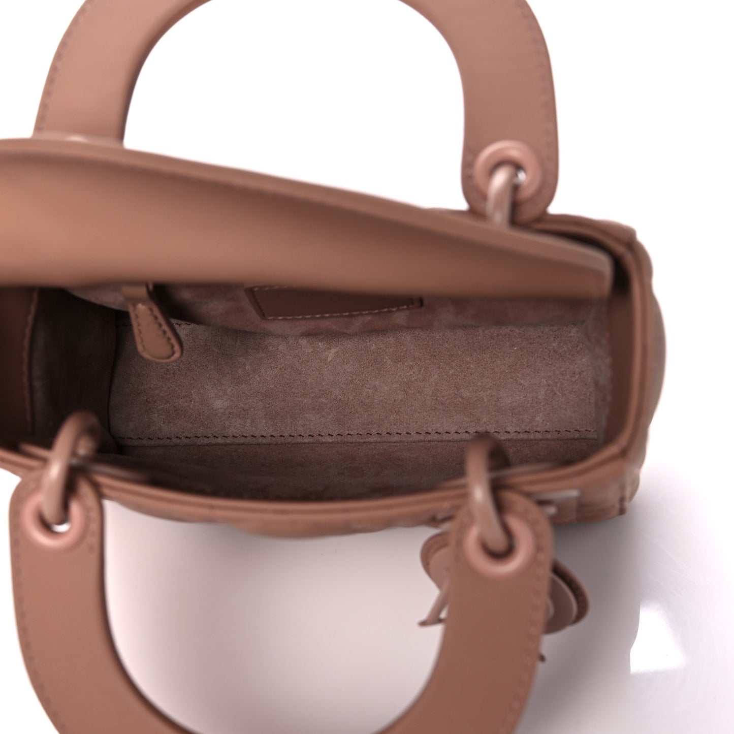 Ultra Matte Calfskin Cannage Mini Lady Dior Light Beige